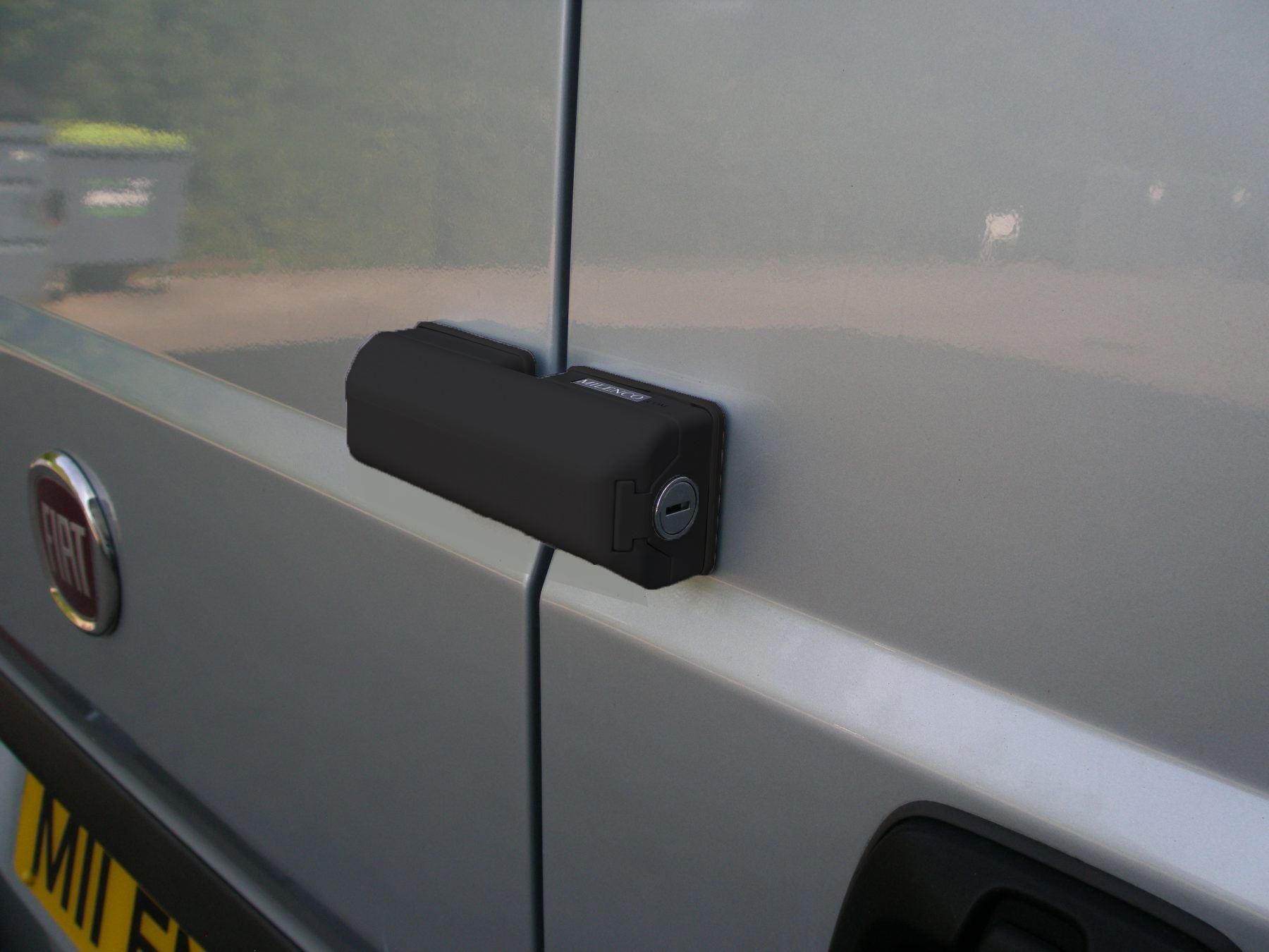 Milenco 0529 - Van Door Deadlock Black Single Caravan