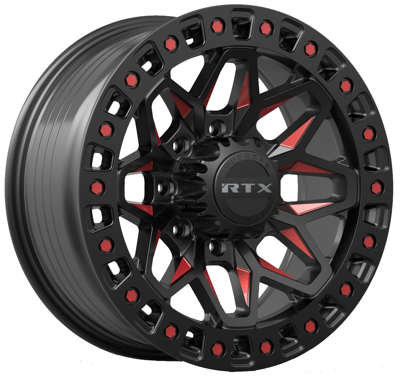 Zion • Gloss Black Milled Red • 18x9 8x180 ET20 CB125