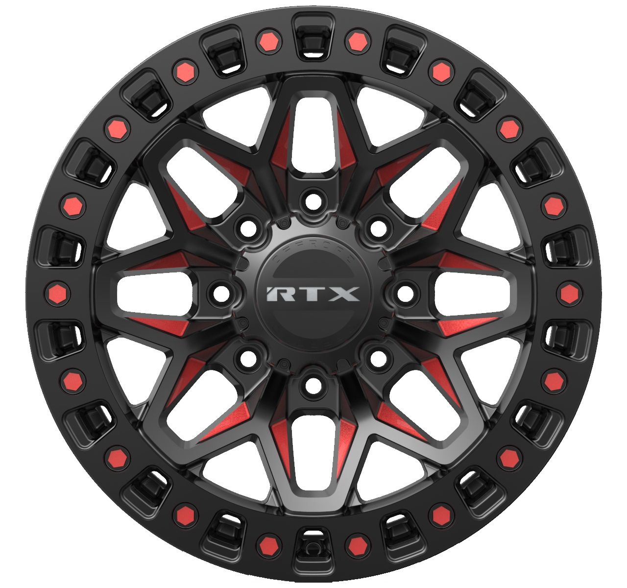 RTX® (Offroad) • 083282 • Zion • Gloss Black Milled Red • 18x9 8x180 ET20 CB125