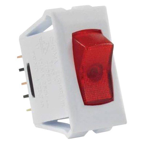 ILLUMINATED 12V ON/OFF SWITCH, WHITE/RED