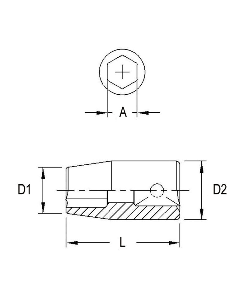 Genius 313010 - Impact Socket 10 mm Metric 3/8" Drive 6 pt