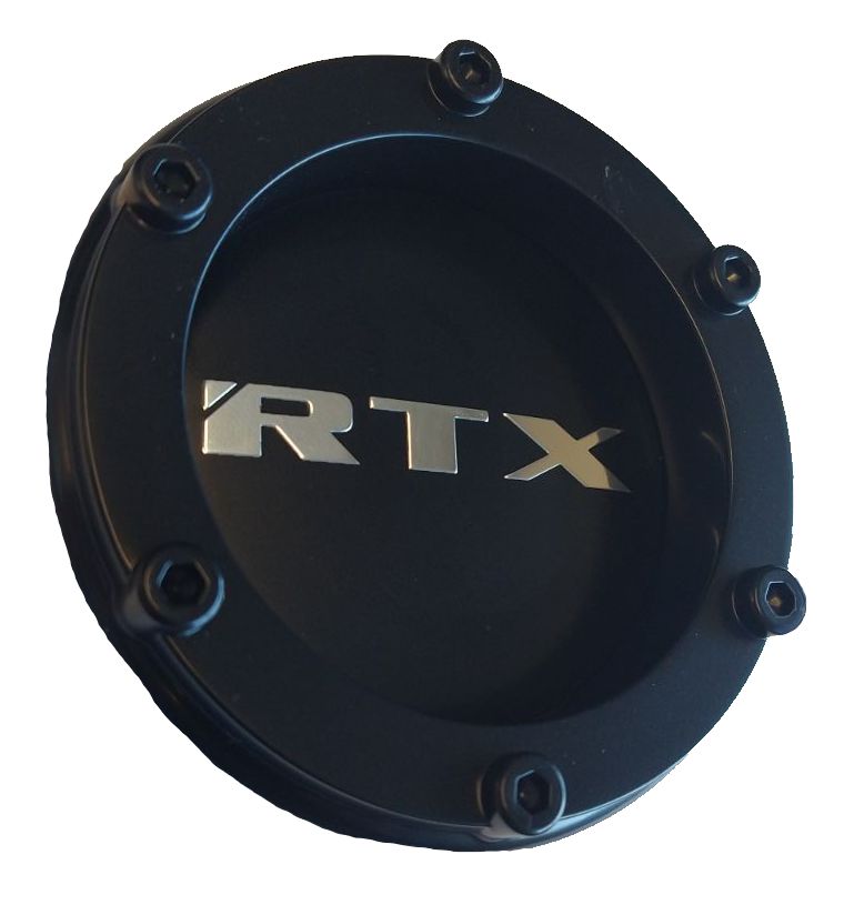 Center Cap Satin Black RTX Chrome Black Background for 083006