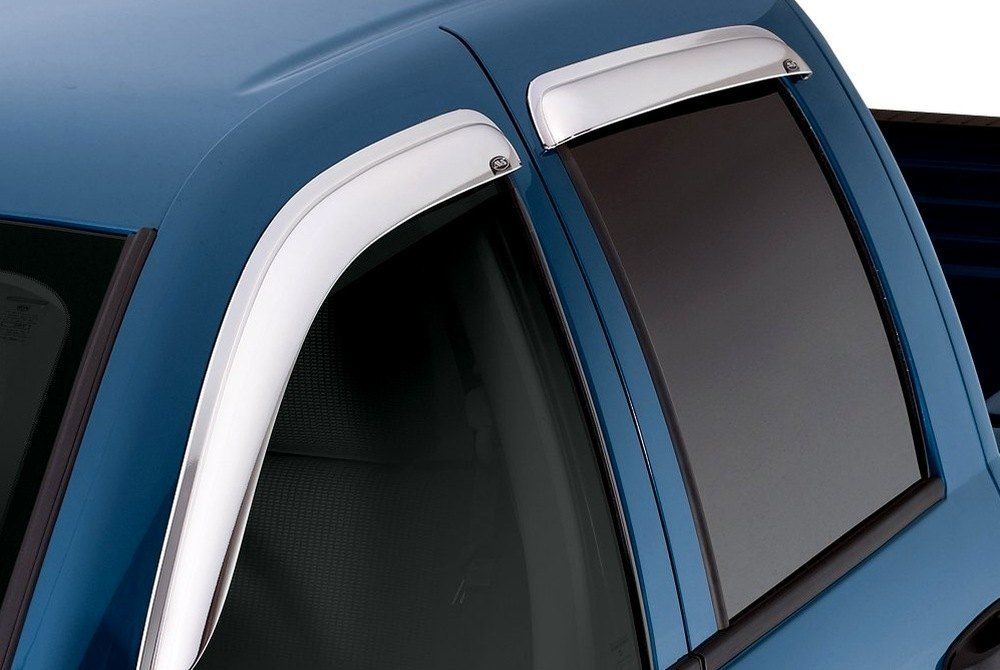 AVS® • 684141 • Tape-On Ventvisor Chrome • Rain Deflectors • Ford Edge 07-14