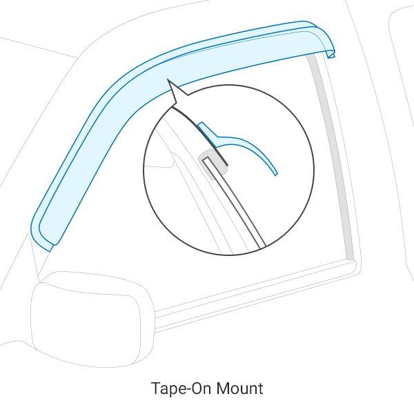 AVS® • 94948 • Tape-On Ventvisor • Rain Deflectors • Toyota Tacoma 95-04