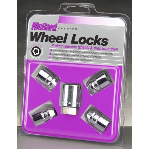 McGard 24196 - (4) Chrome Cone Seat Wheel Locks 12X1.5 32mm Hex 19mm