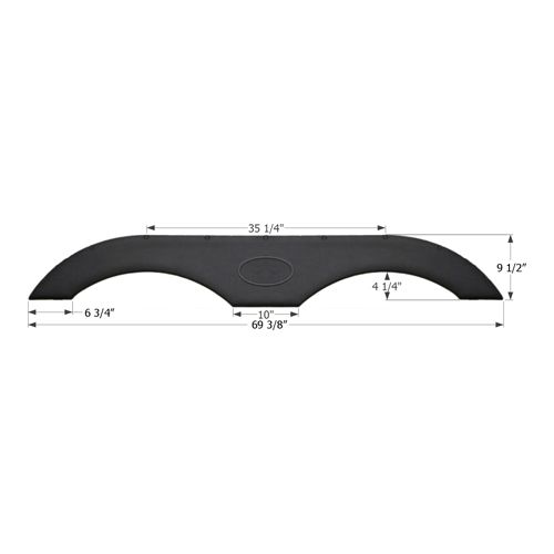 FENDER SKIRT, TANDEM, ICON, FS1770, BLACK