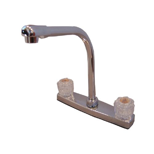 8" DECK FAUCET HIGH RIS WHITE