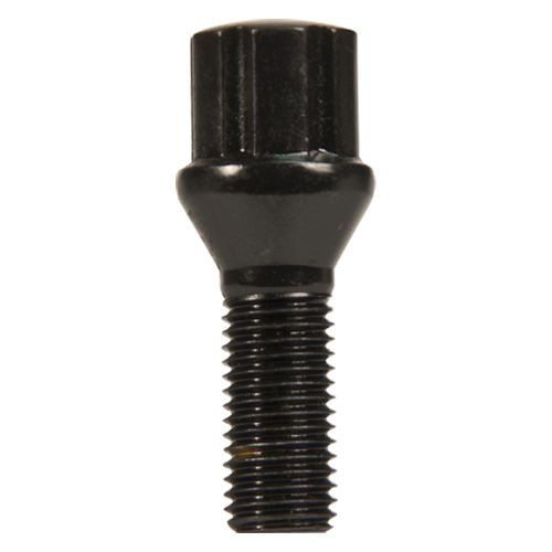 RTX TB0109B-100 - (100) Black 6 Spline Conical Bolts 14X1.25 27mm Hex 17/19MM