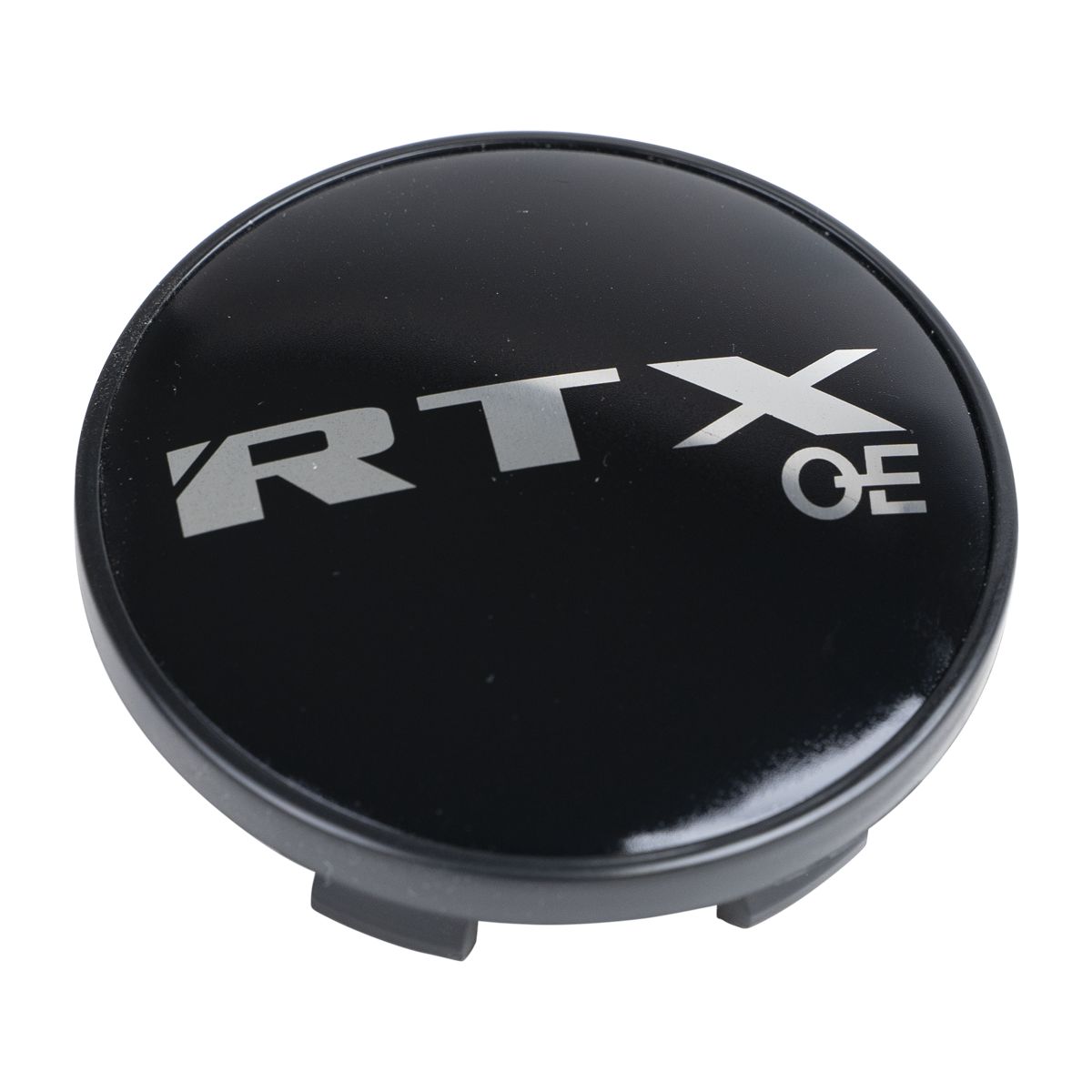 RTX 149K59AB1OE - Center Cap Gloss Black RTXoe Chrome with Black Background