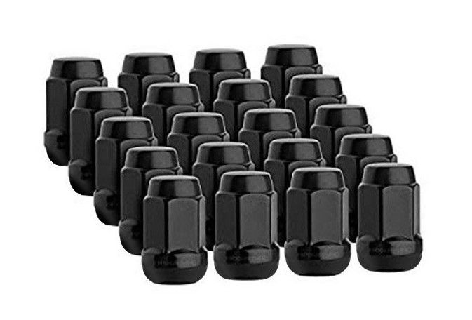 RTX® • N0806B-20 • Lug Nut Kits • Hex Lug Nuts • 20 Nuts • Black • Conical • 12M X 1.25