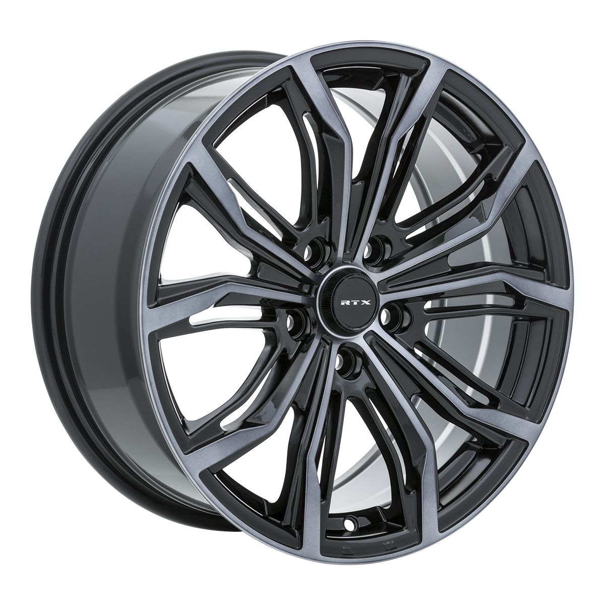 Black Widow • Black Machined Grey • 16x7 5x114.3 ET40 CB73.1