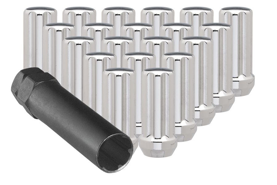 Ceco CD3809L-20 - (20) CHROME 7 SPLINE NUT 14X1.50 48mm