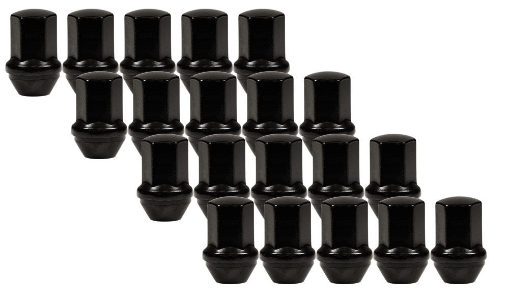 Ceco CD7110LBK-20 - (20) BLACK DUP.BULGE ACORN NUTS 9/16" 44mm H 22mm HEX (OEM Dodge)