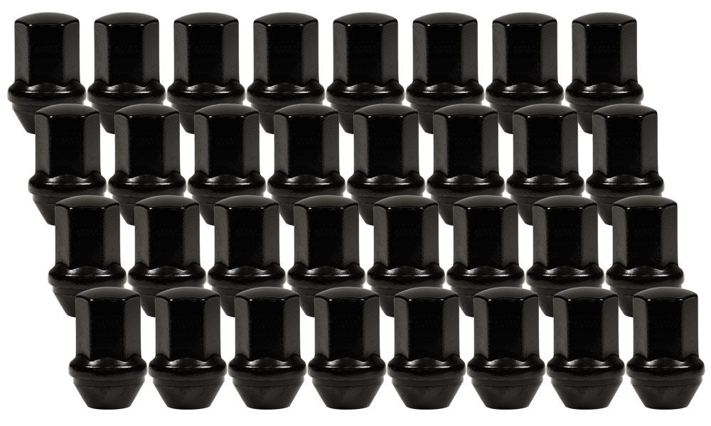 Ceco CD7110LBK-32 - (32) BLACK DUP.BULGE ACORN NUTS 9/16" 44mm H 22mm HEX (OEM Dodge)