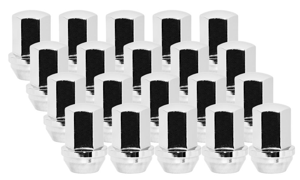 Ceco CD7169L-20 - (20) CHROME DUP BULGE ACORN NUTS 14X1.5 44mm H 22mm HEX (OEM Dodge)