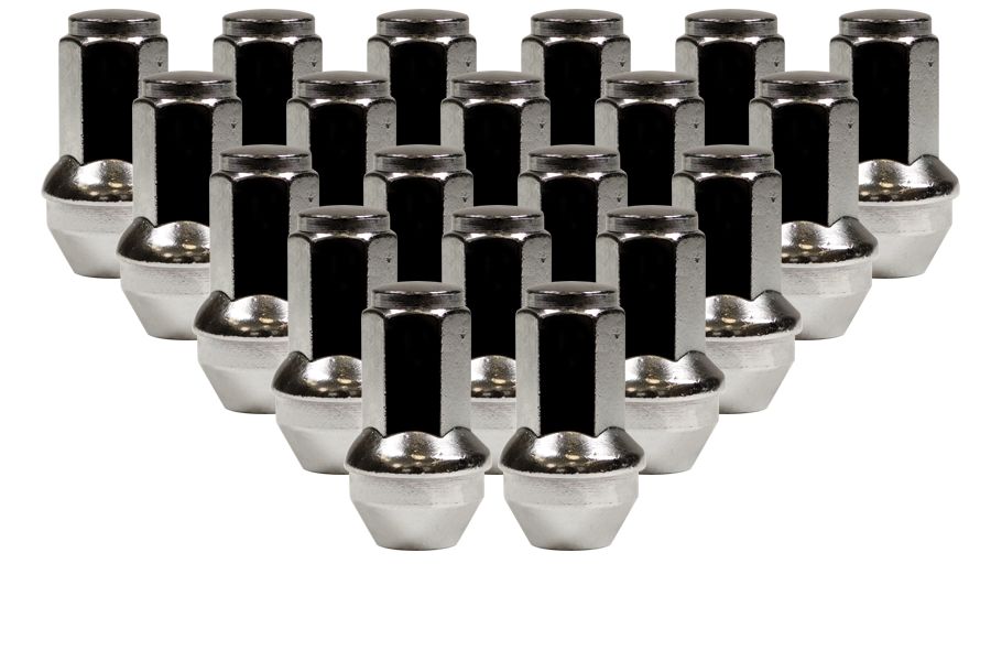 Ceco CD7250-24 - (24) CHROME OEM BULGE ACORN FORD 14X2.0 54mm HEIGHT 21mm HEX