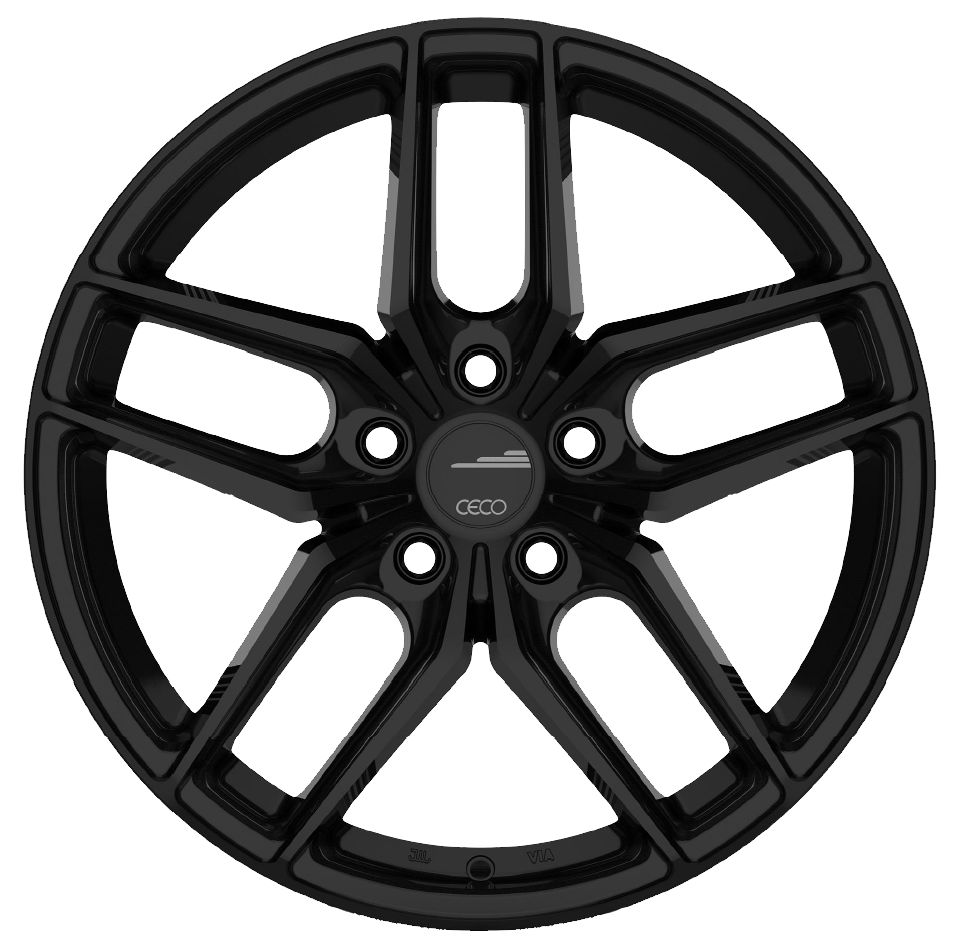 Ceco® • 178615 • C01 • Gloss Black • 18x8 5x114.3 ET40 CB73.1
