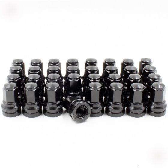 Ceco CD9829DBK-32 - (32) Black Flat Seat Lug Nuts 14x1.5 48mm 22mm Hex