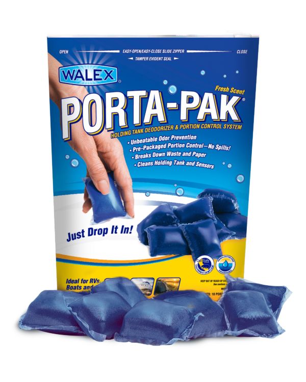 Walex PPRV10CA - Porta-Pak® RV Holding Tank Treatment - Fresh Scent - 10 per pack