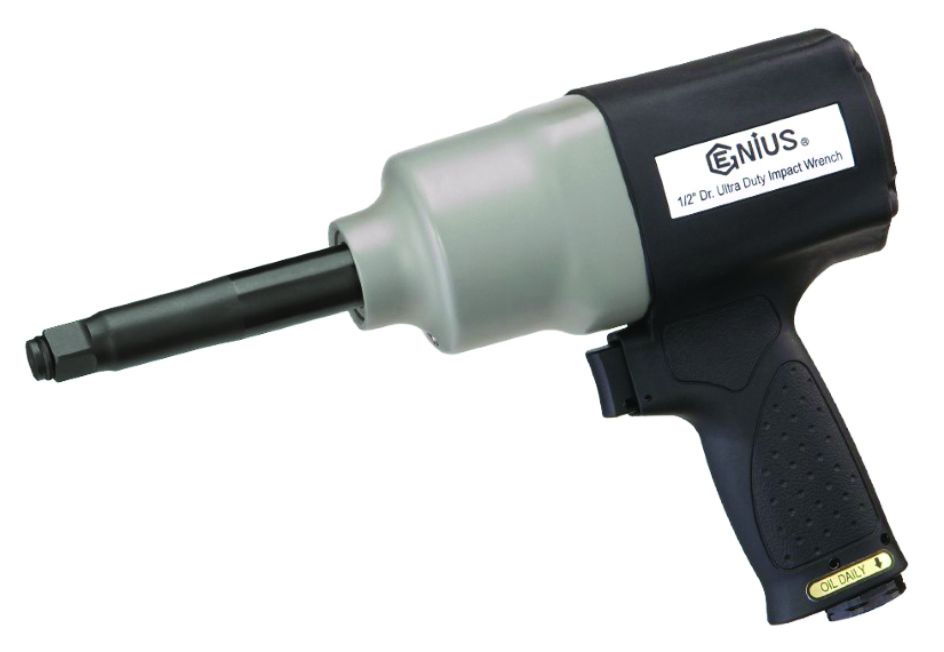 Genius 4K0952 - 1/2" Drive Long Anvil Ultra Duty Air Impact Wrench, 700 ft-lb./949 Nm