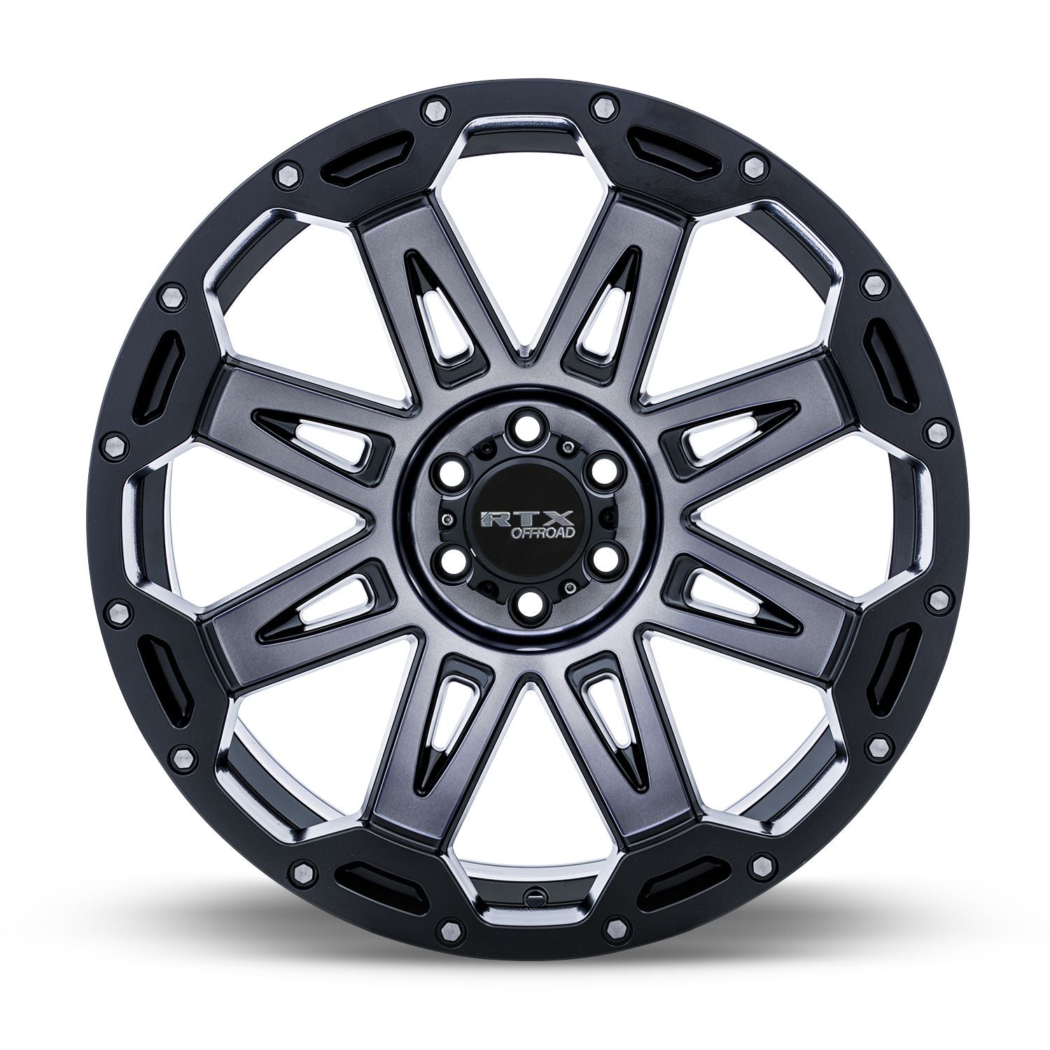 Gobi • Satin Black with Satin Grey Spokes • 18x9 6x135 ET10 CB87.1