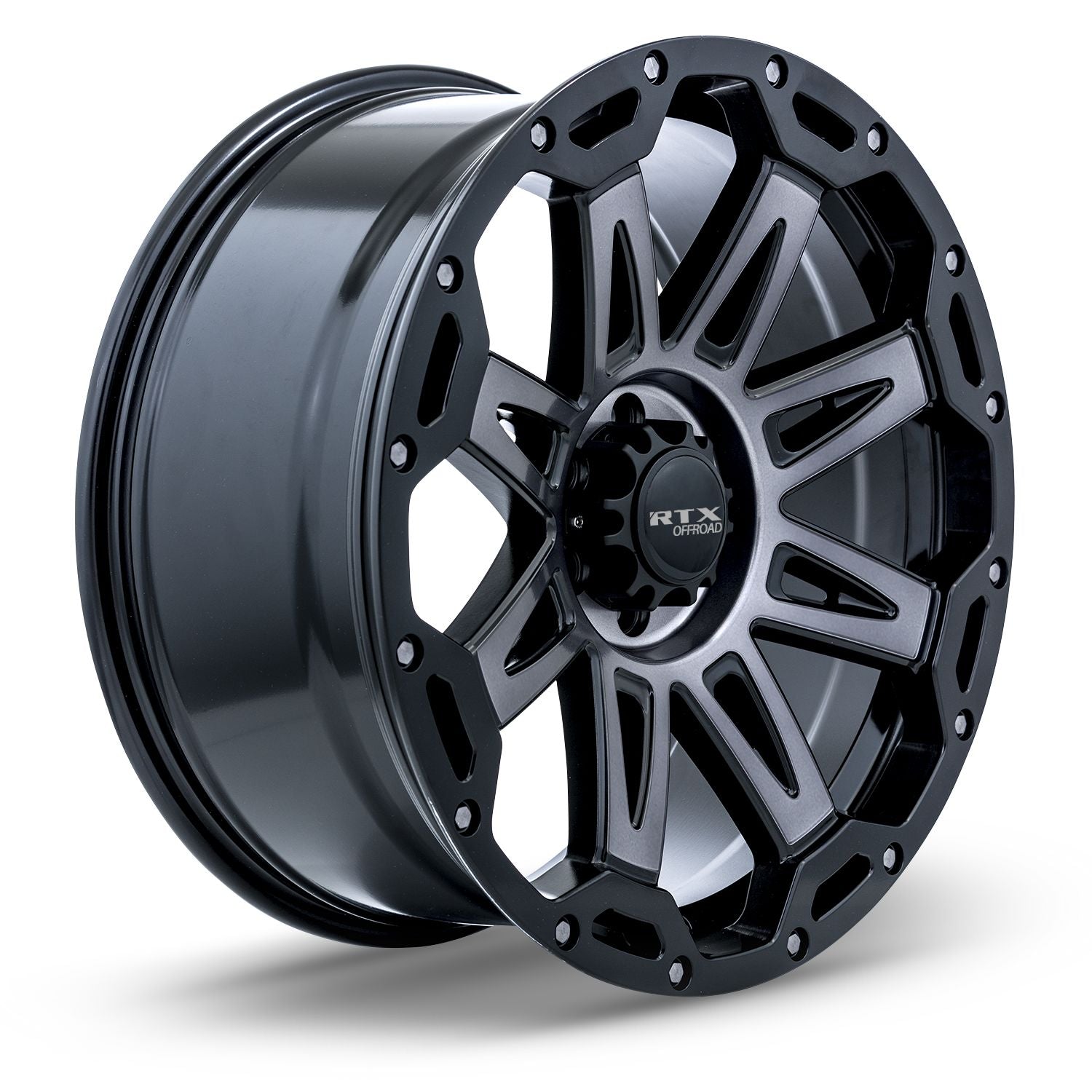 Gobi • Satin Black with Satin Grey Spokes • 18x9 6x135 ET10 CB87.1