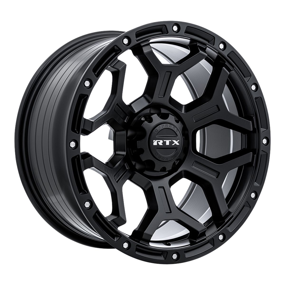 Goliath • Satin Black with Milled Rivets • 18x9 6x139.7 ET0 CB106.1