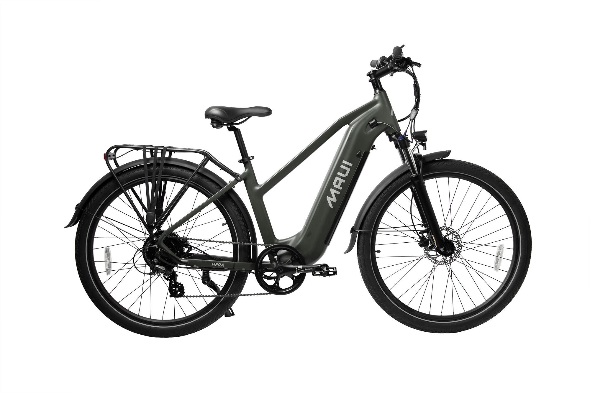 Electric city bike 500w green