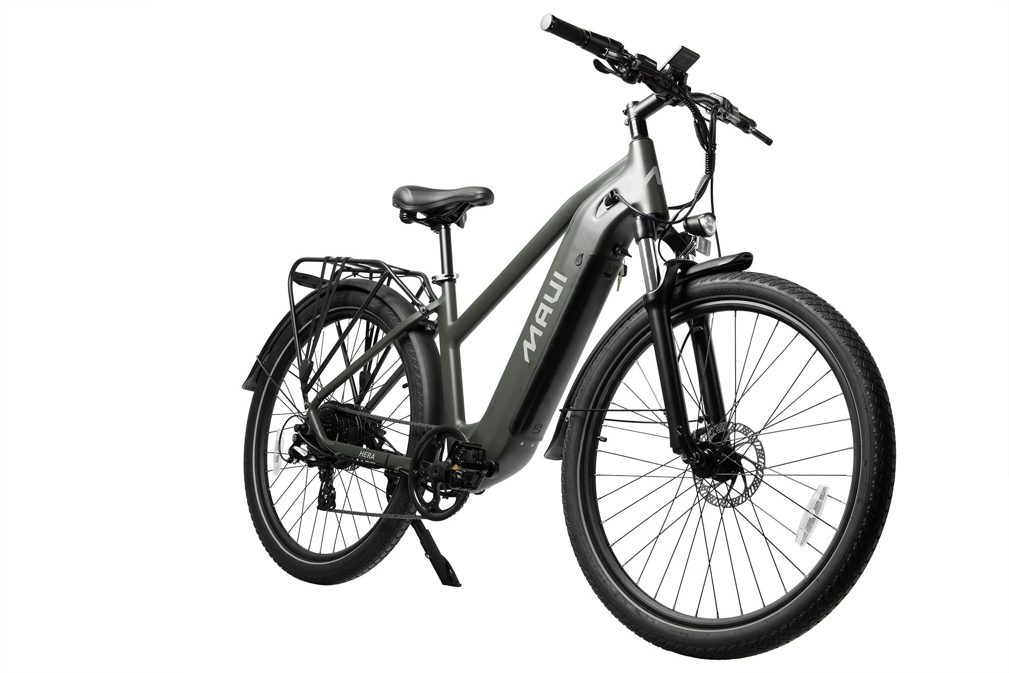 Electric city bike 500w green