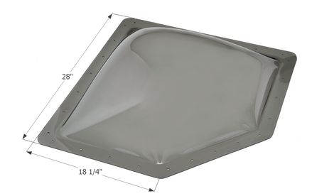 SKYLIGHT, NSL2414S, SMOKE, 7" DOME