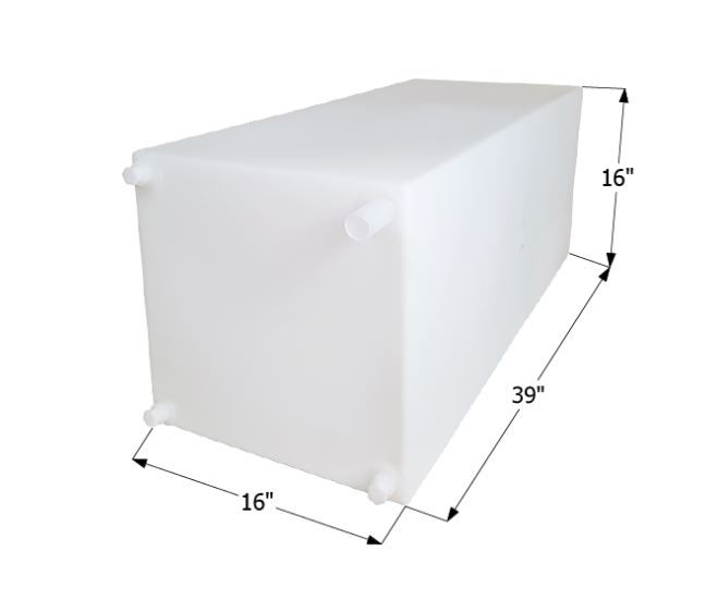 Icon Technologies 12725 - RV Fresh Water Tank, WT2461 39X16X16 40 GAL W/1/2 Fitting