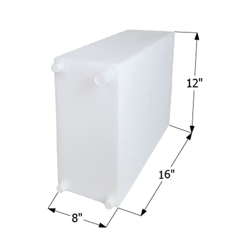 Icon Technologies 12738 - RV Fresh Water Tank, WT2474, 16X12X8, 6GAL W/1/2 FITTING