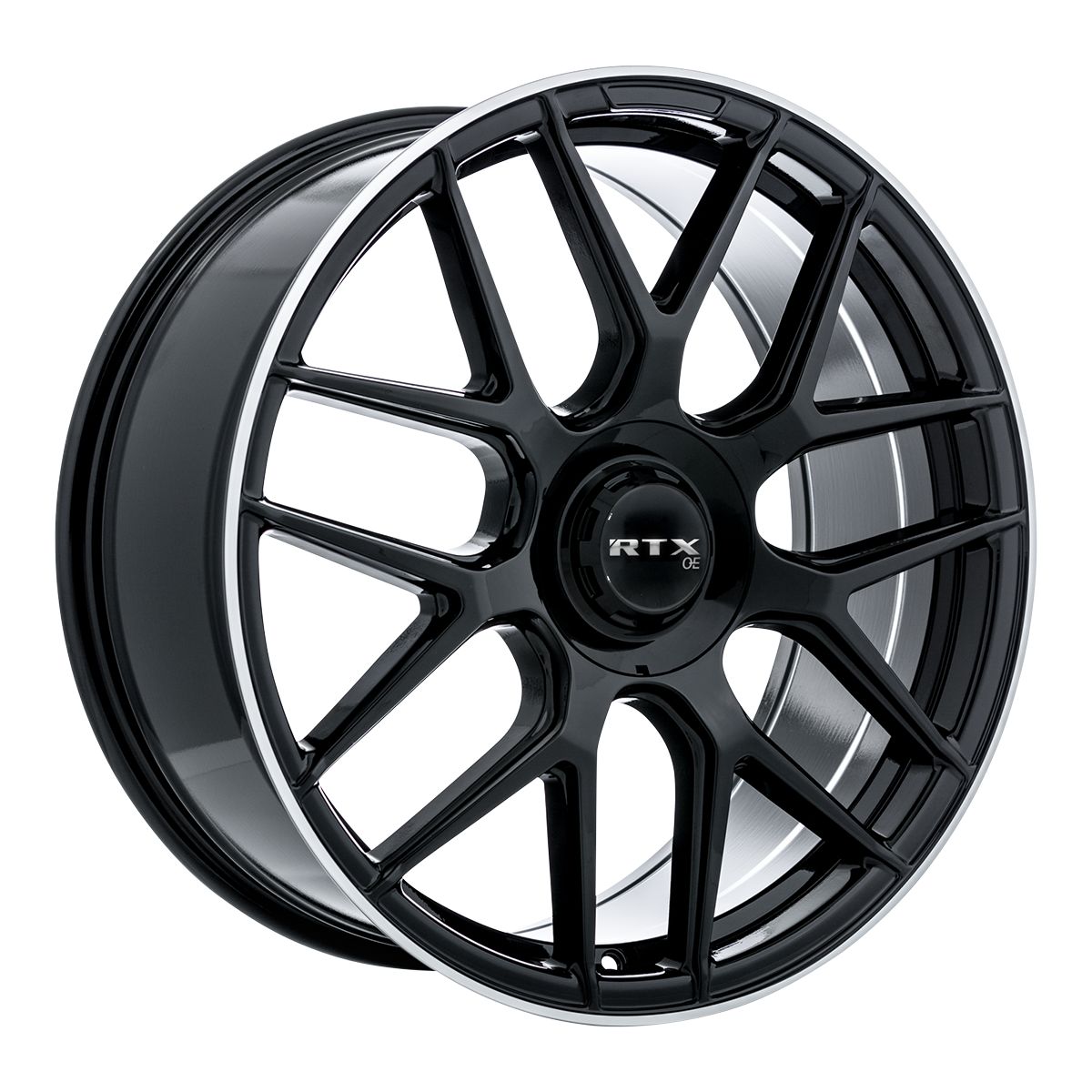 Leonburg • Gloss Black with Machined Edge • 20x8.5 5x112 ET38 CB66.6