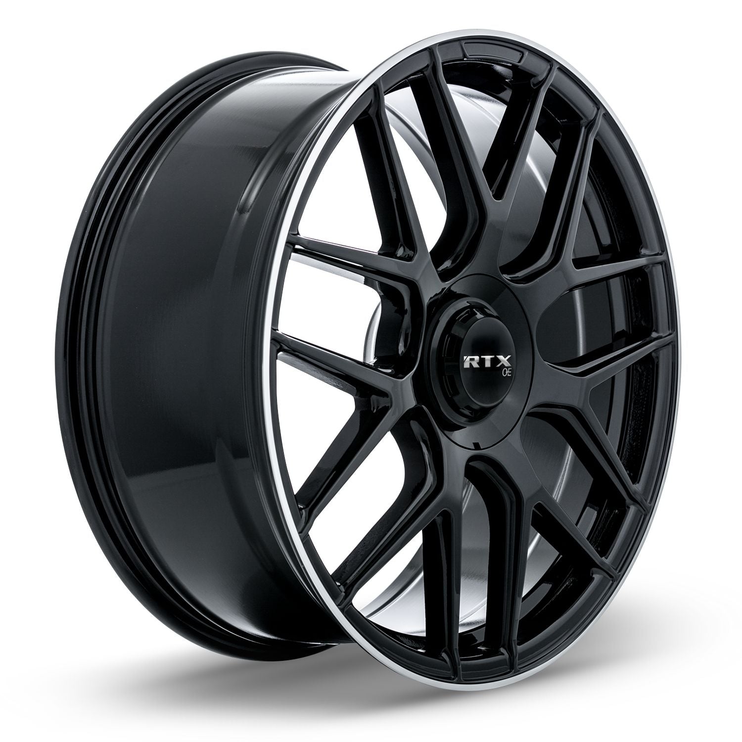 Leonburg • Gloss Black with Machined Edge • 20x8.5 5x112 ET38 CB66.6