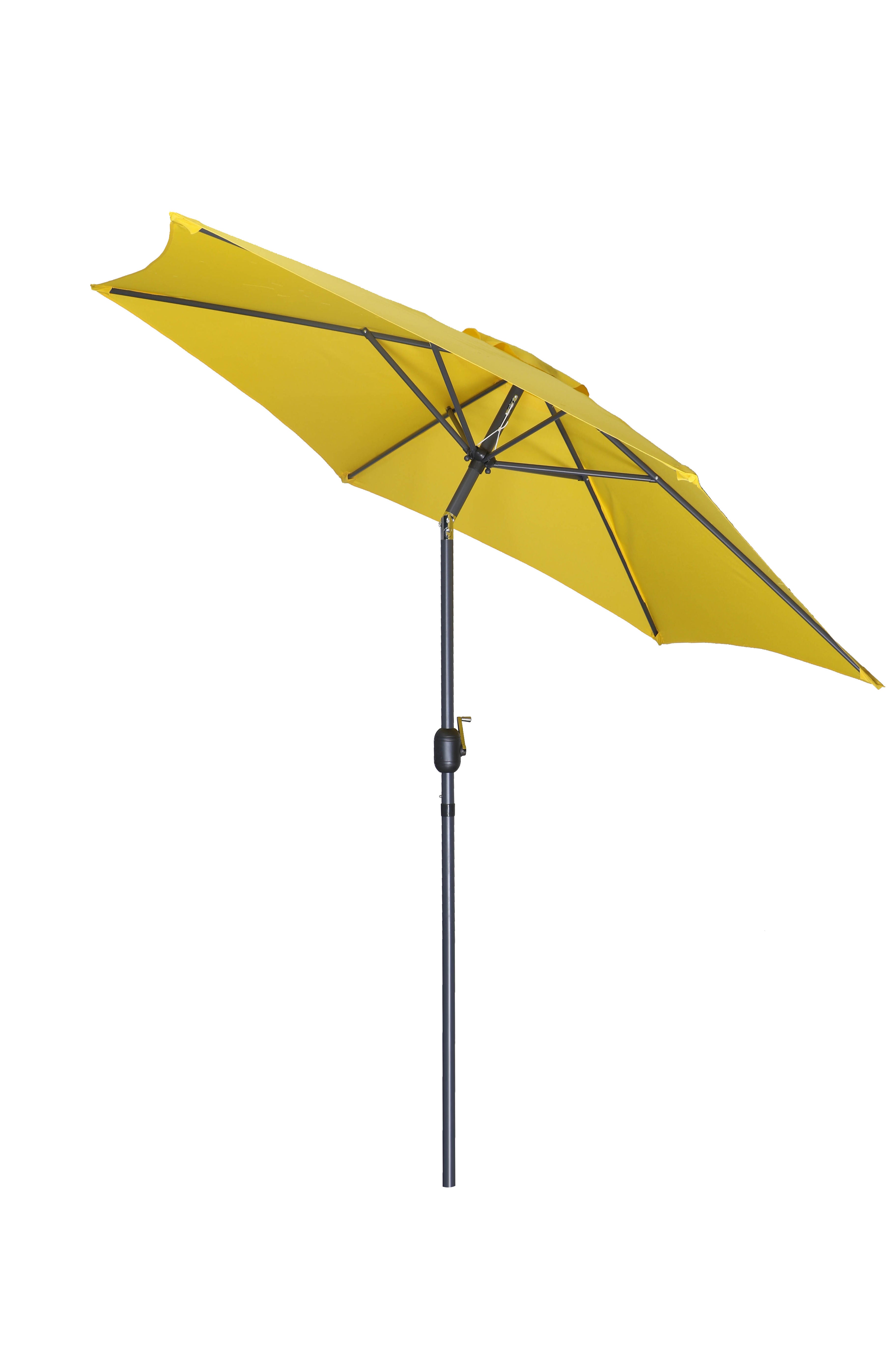 9' Tilting Market Umbrella (Cover Include) in UV-Protected Polyester - Yellow