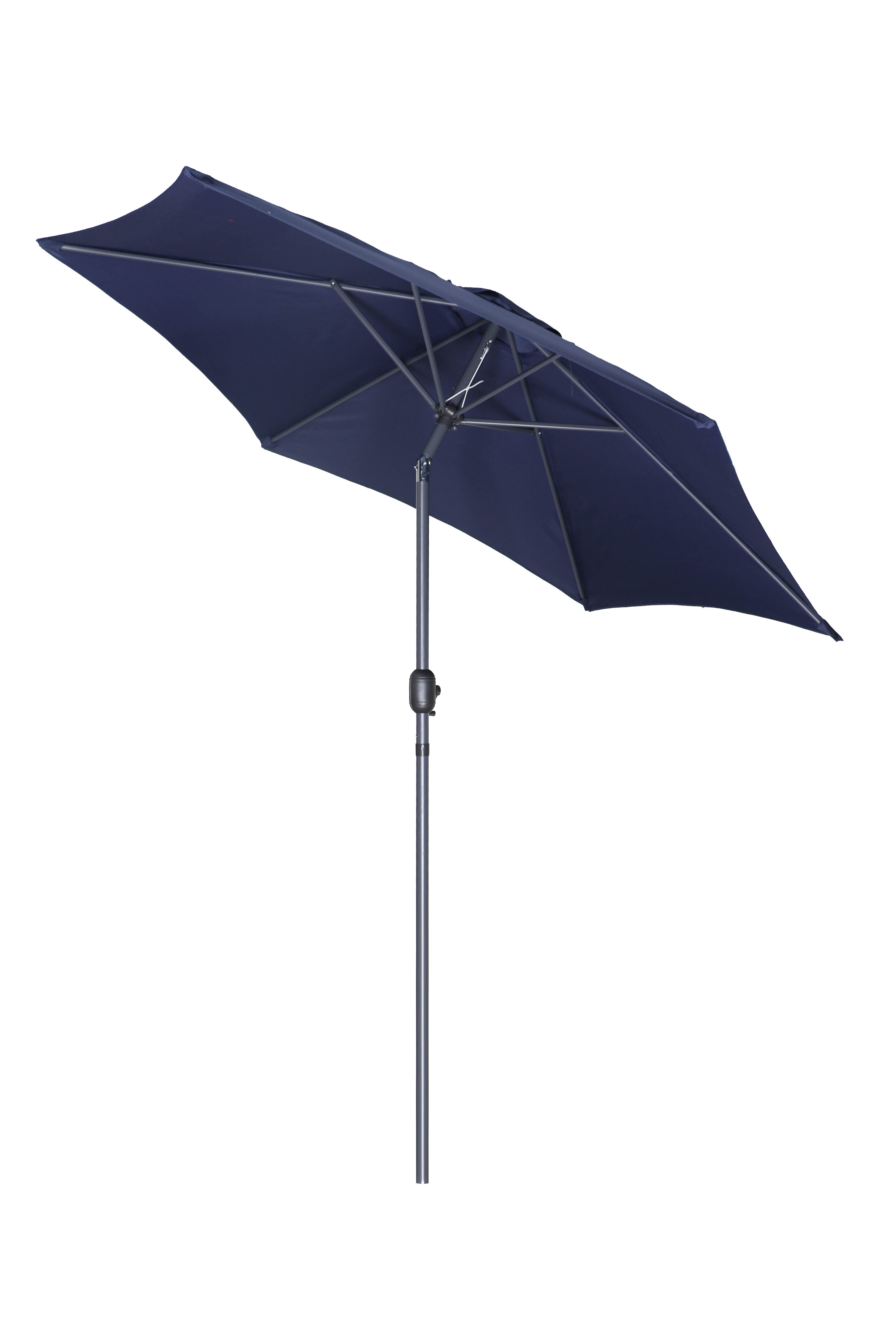 9' Tilting Market Umbrella (Cover Include) in UV-Protected Polyester - Navy Blue