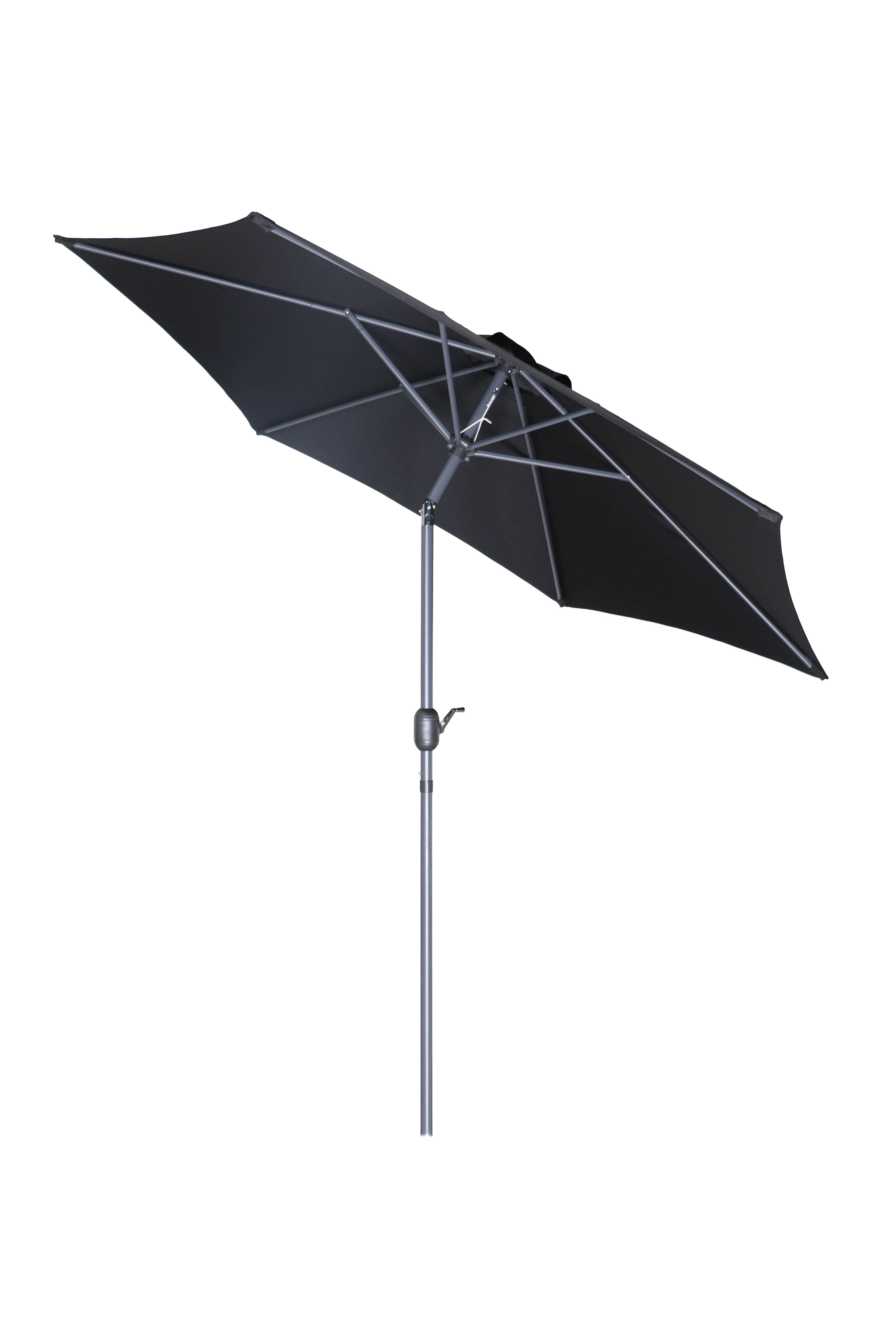 9' Tilting Market Umbrella (Cover Include) in UV-Protected Polyester - Black