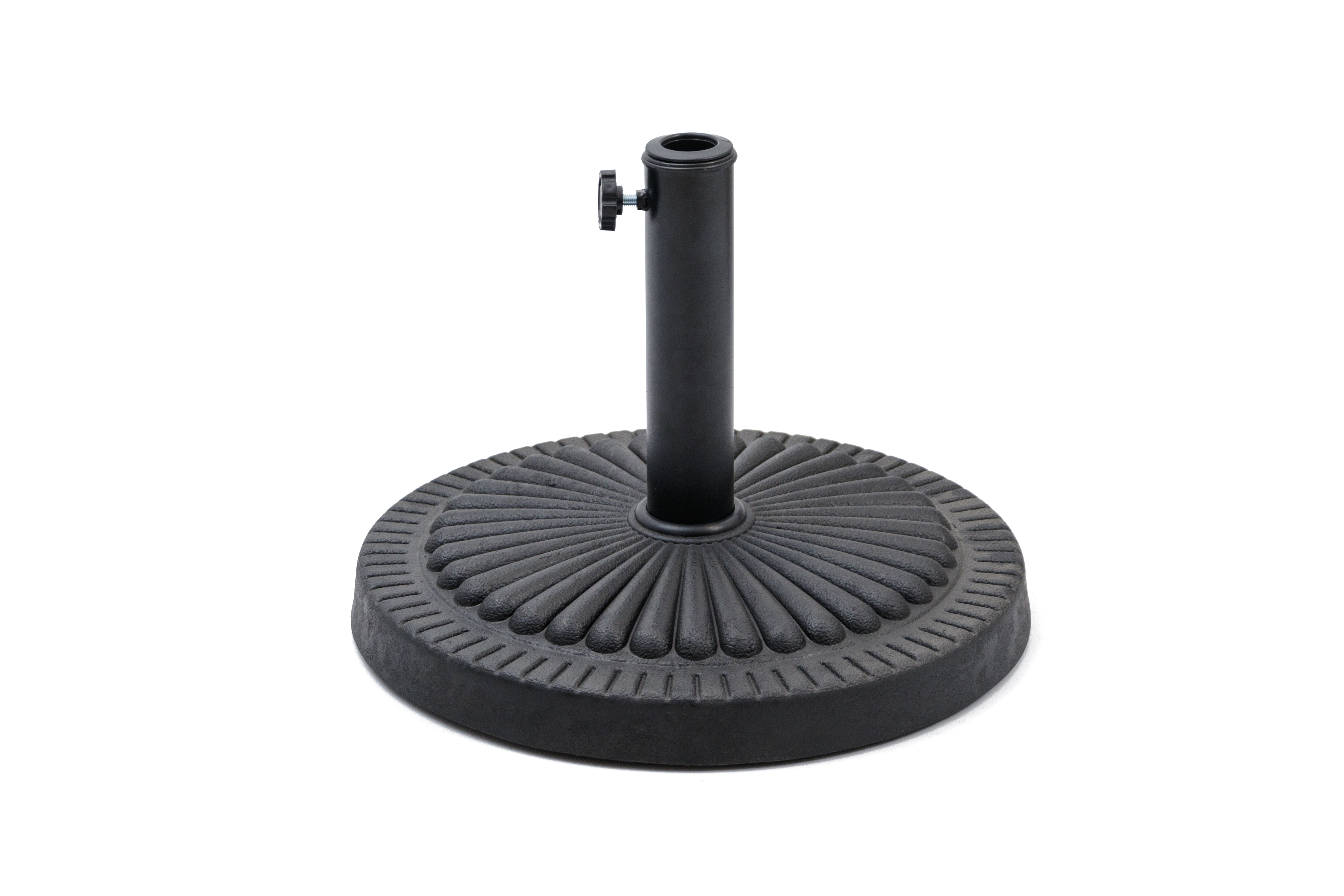 Market Umbrella Base in Black Resin