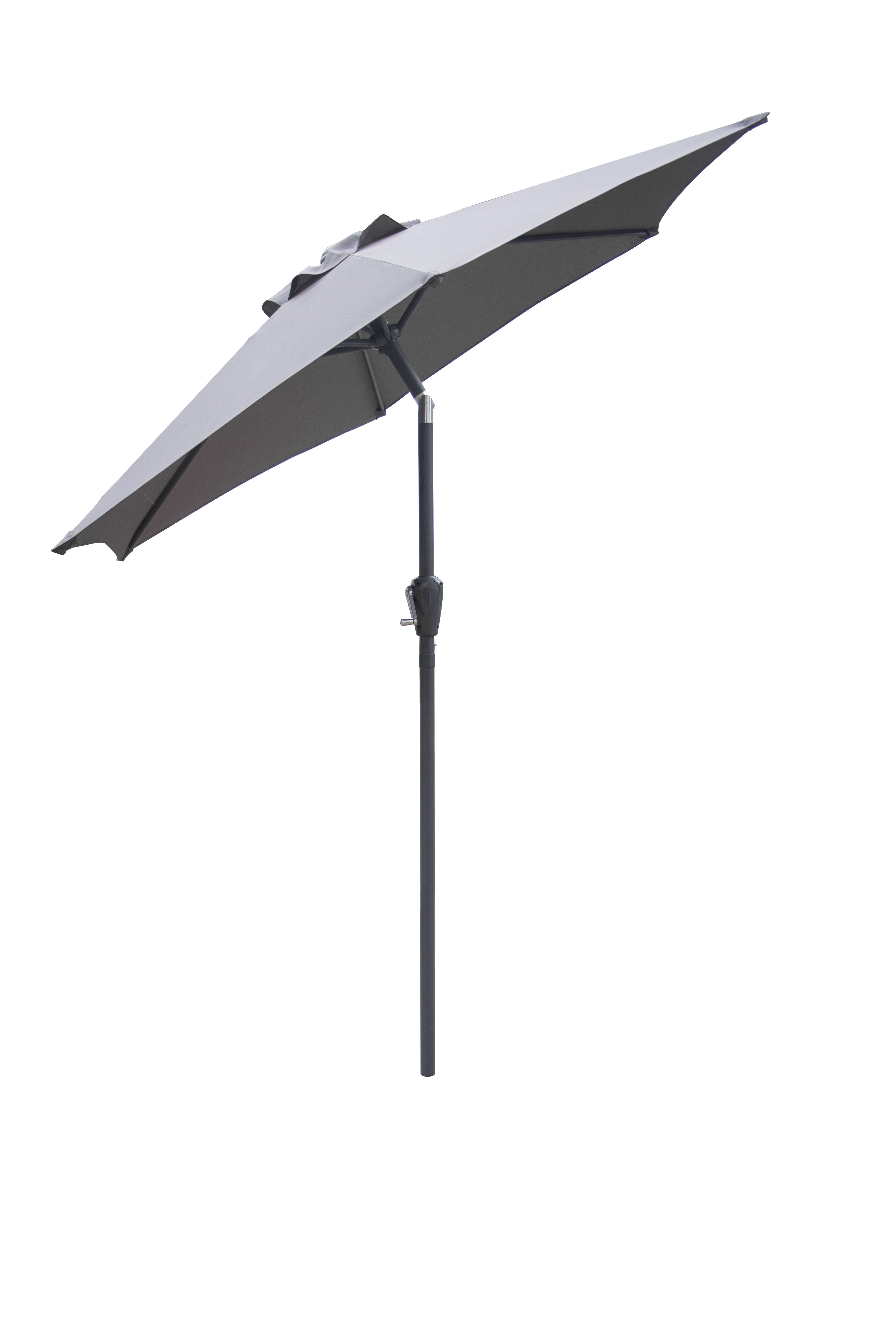 7' Tilting market umbrella, without base, cover included CHARCOAL