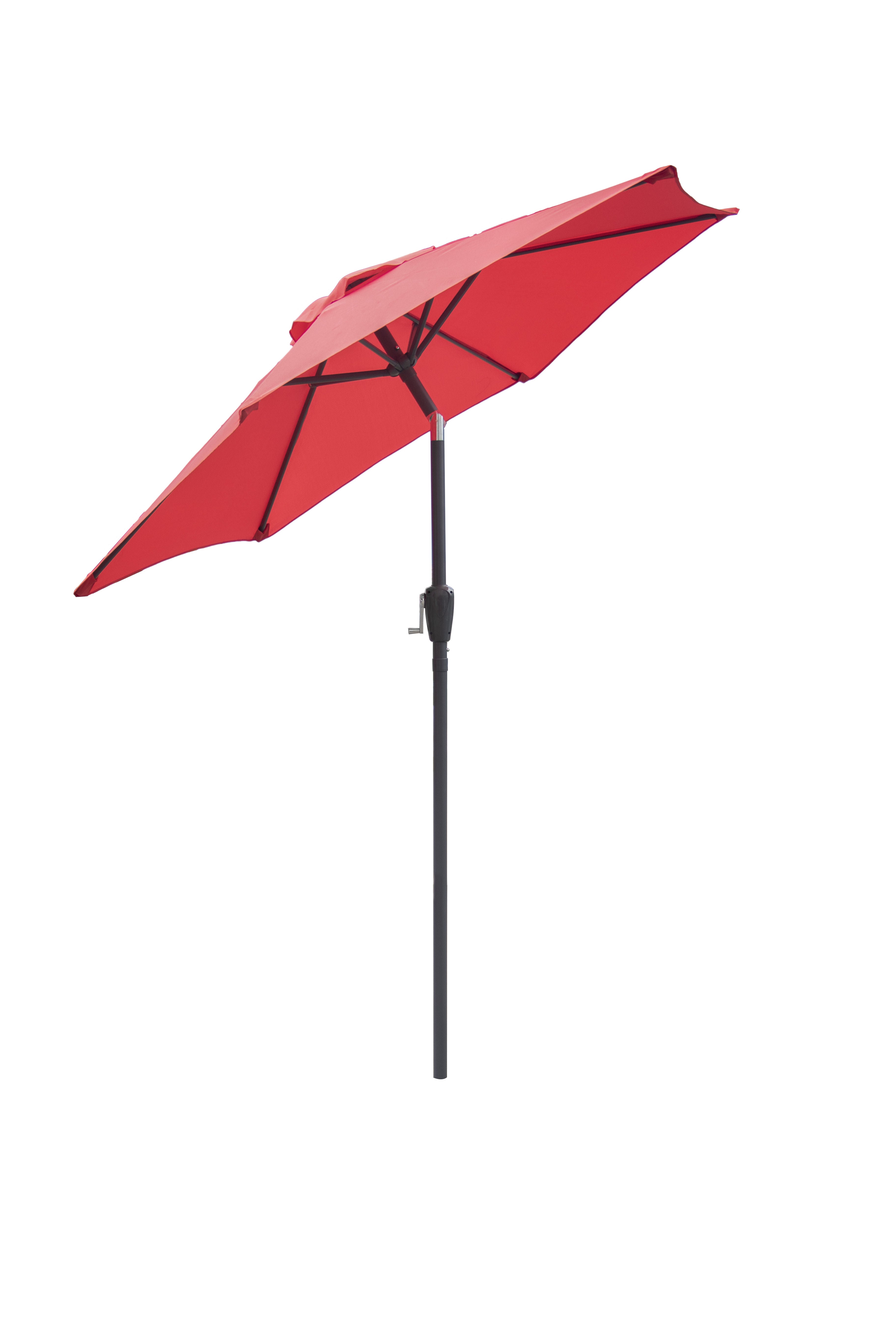 7' Tilting market umbrella, without base, cover included RED