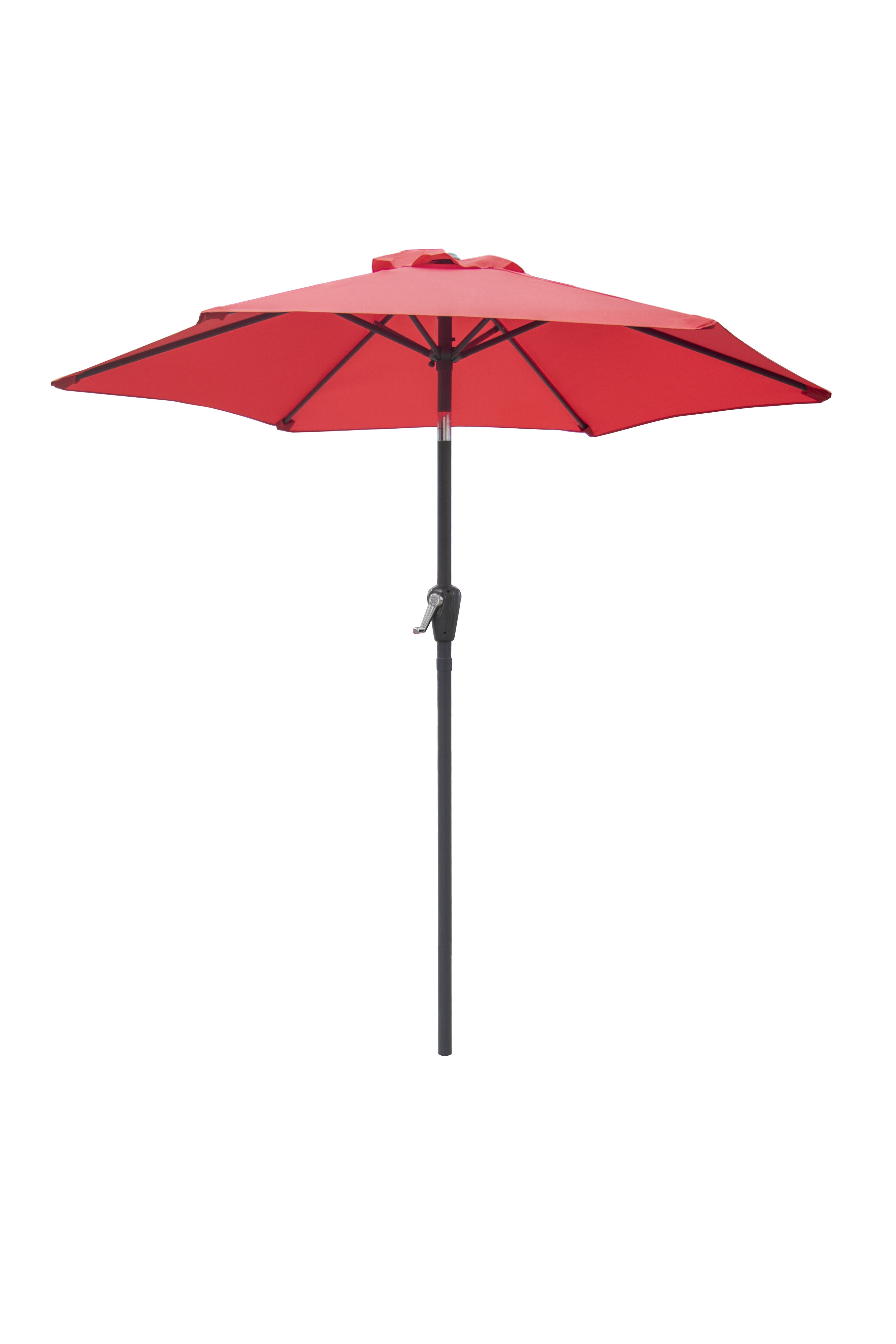 7' Tilting market umbrella, without base, cover included RED