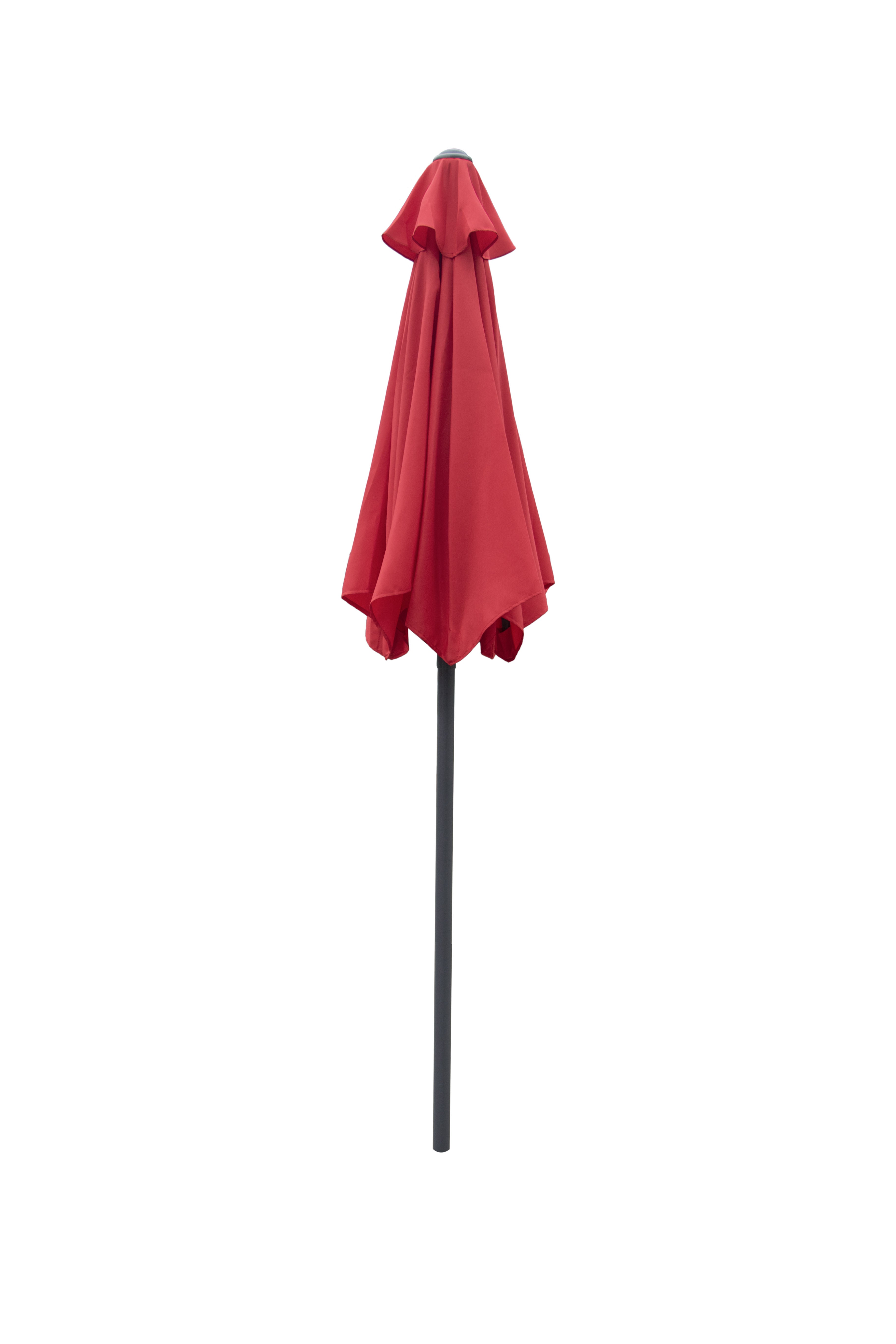 7' Tilting market umbrella, without base, cover included RED