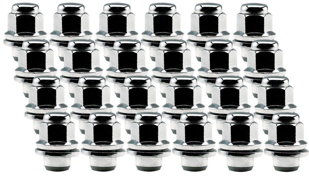 Ceco CD5309DL-24 - (24) Chrome OEM Style Toyota Shank Nuts 14x1.5 47 mm Hex 22mm