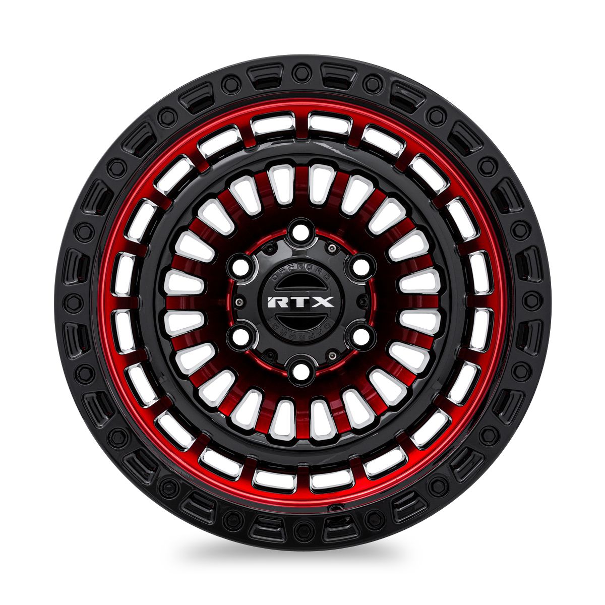 Moab • Gloss Black Machined Red • 17x9 6x139.7 ET0 CB106.1