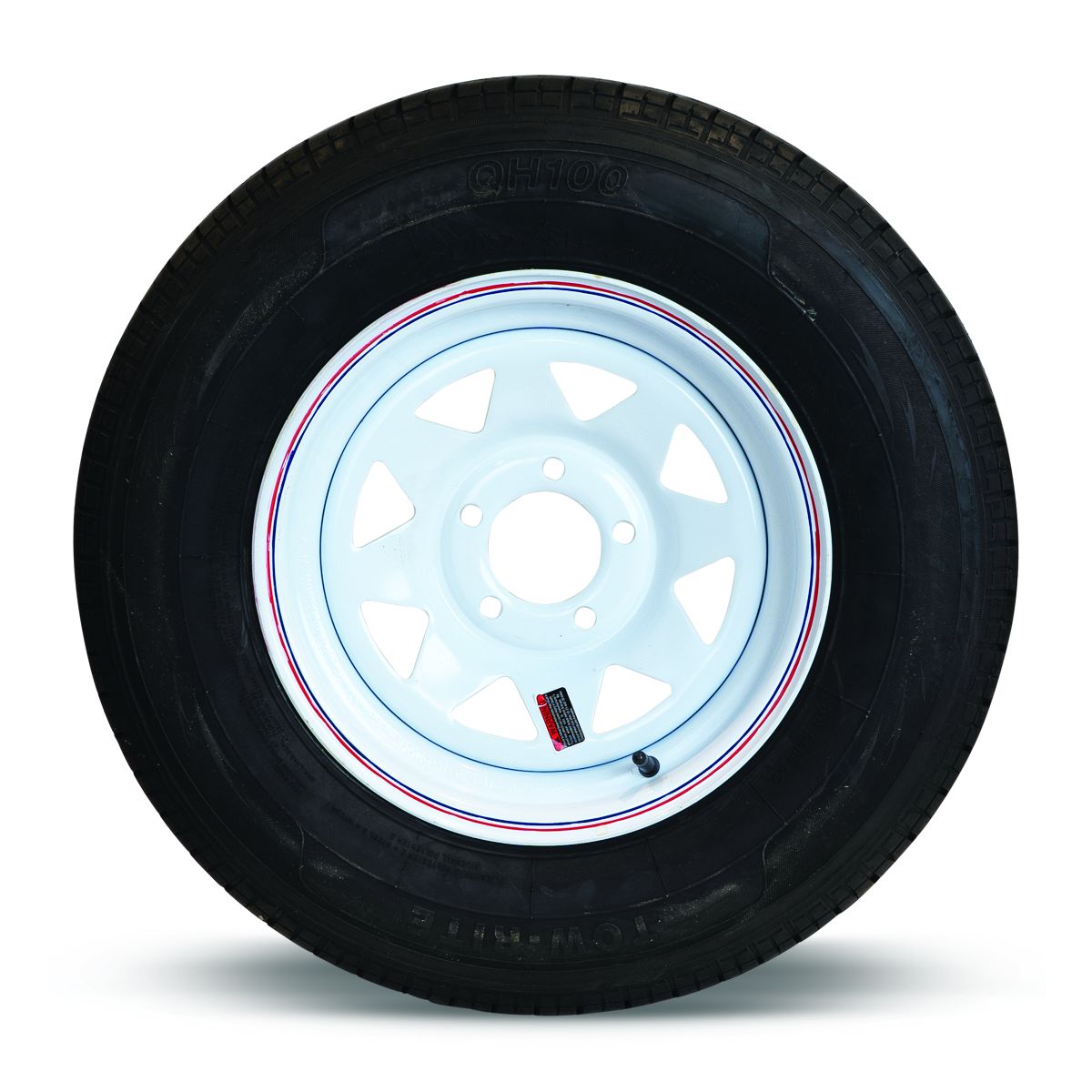 Tow-Rite RDG25-706-WS8 - Tire & Rim ST235/85R16 LRG White Spoke 4.90