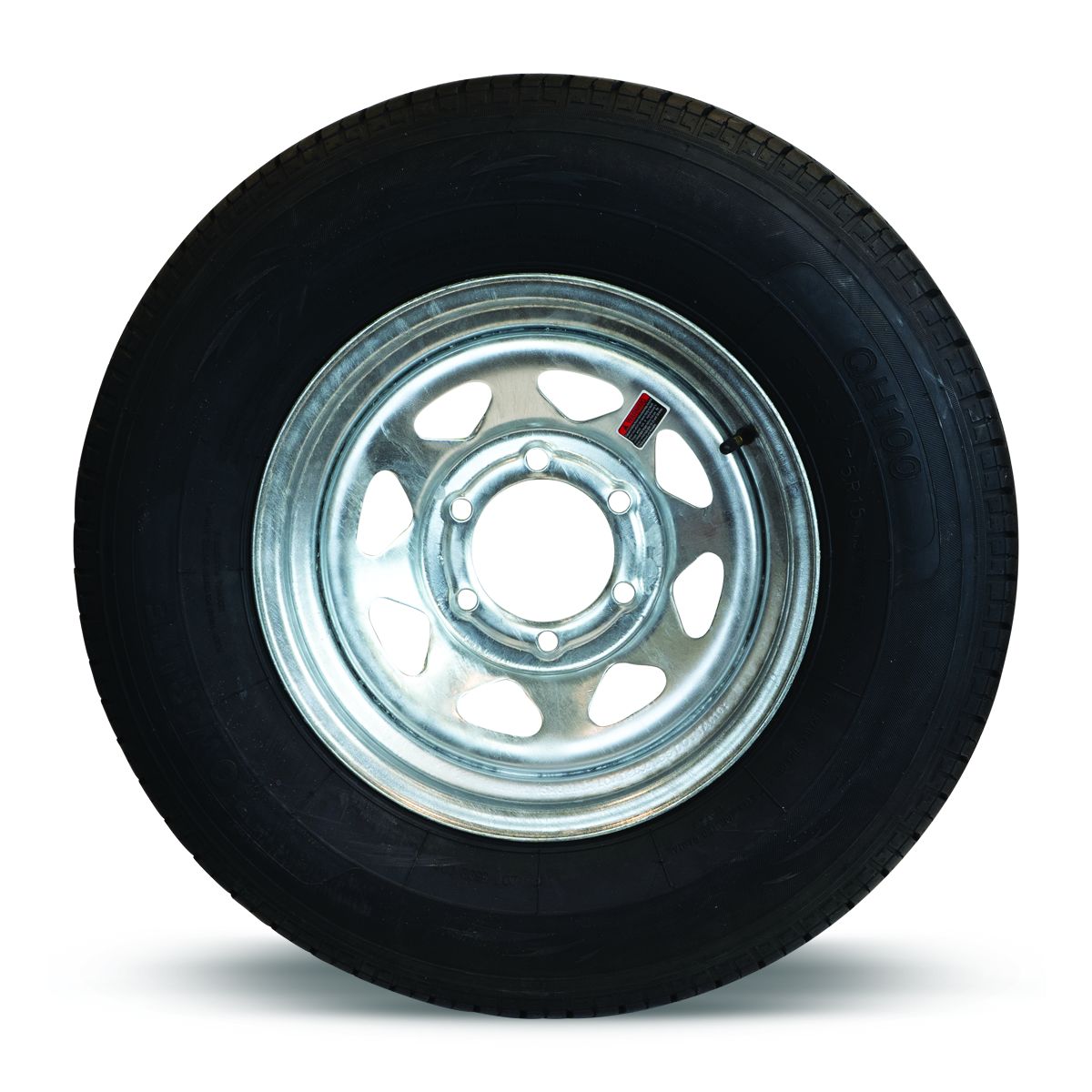 Tow-Rite RDG25-703-SGA5 - Tire & Rim ST225/75R15 LRD Galvanized Spoke 3.19