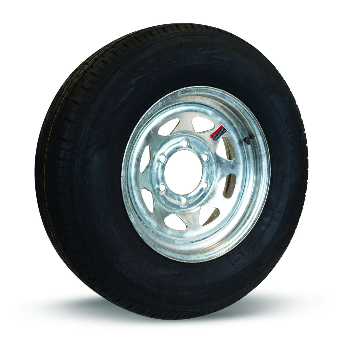 Tow-Rite RDG25-703-SGA5 - Tire & Rim ST225/75R15 LRD Galvanized Spoke 3.19