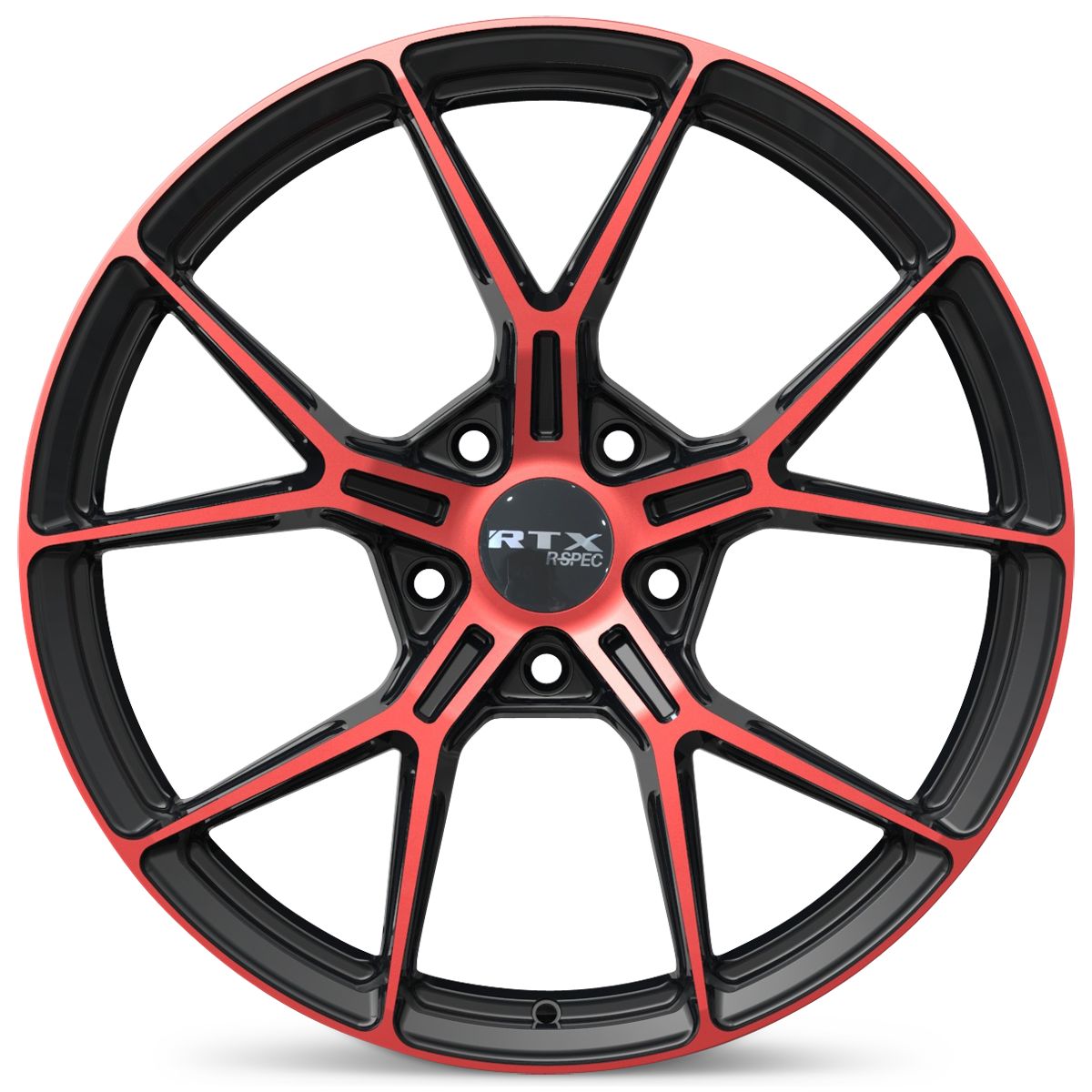 RTX® (R-Spec) • 083312 • RS01 • Gloss Black Machined Red • 18x8 5x114.3 ET38 CB73.1