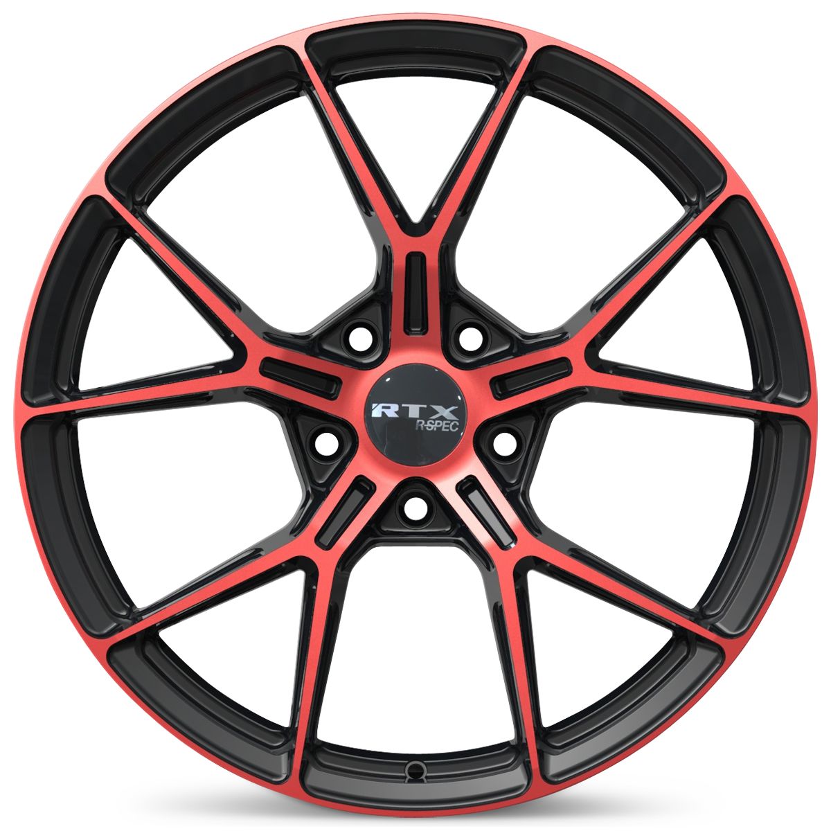RS01 • Gloss Black Machined Red • 18x8 5x114.3 ET38 CB73.1