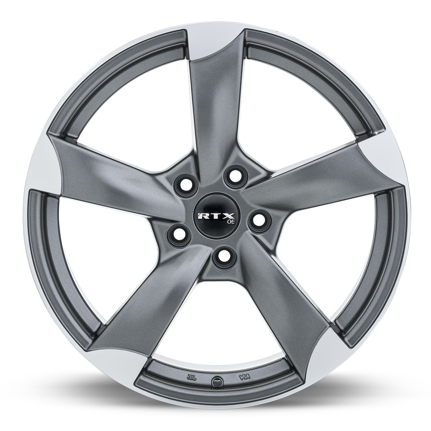 RS II • Satin Gunmetal Machined • 17x7.5 5x112 ET45 CB57.1